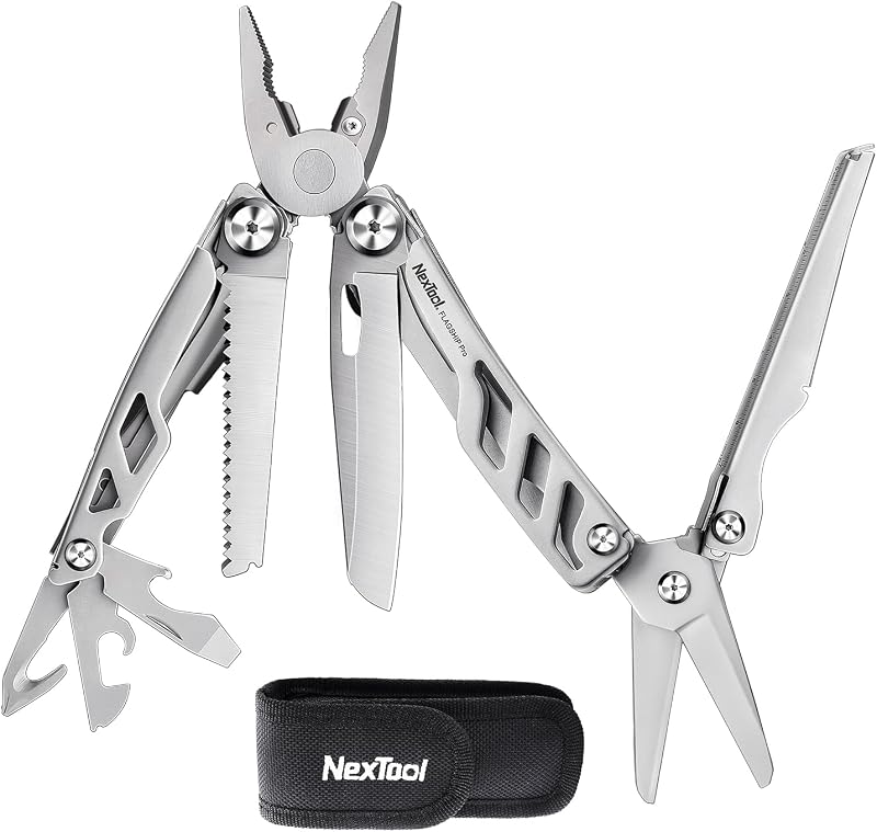 Multiherramienta EDC con cuchillo plegable y tijeras