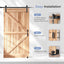 Kit herrajes manija riel puerta corrediza 8ft polea recta