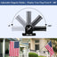 Soporte ajustable asta bandera aluminio negro 1"