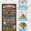 Letrero baño madera rústico 12x6pulg marrón