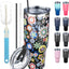 Vaso acero inox 40oz térmico con tapas y pajitas