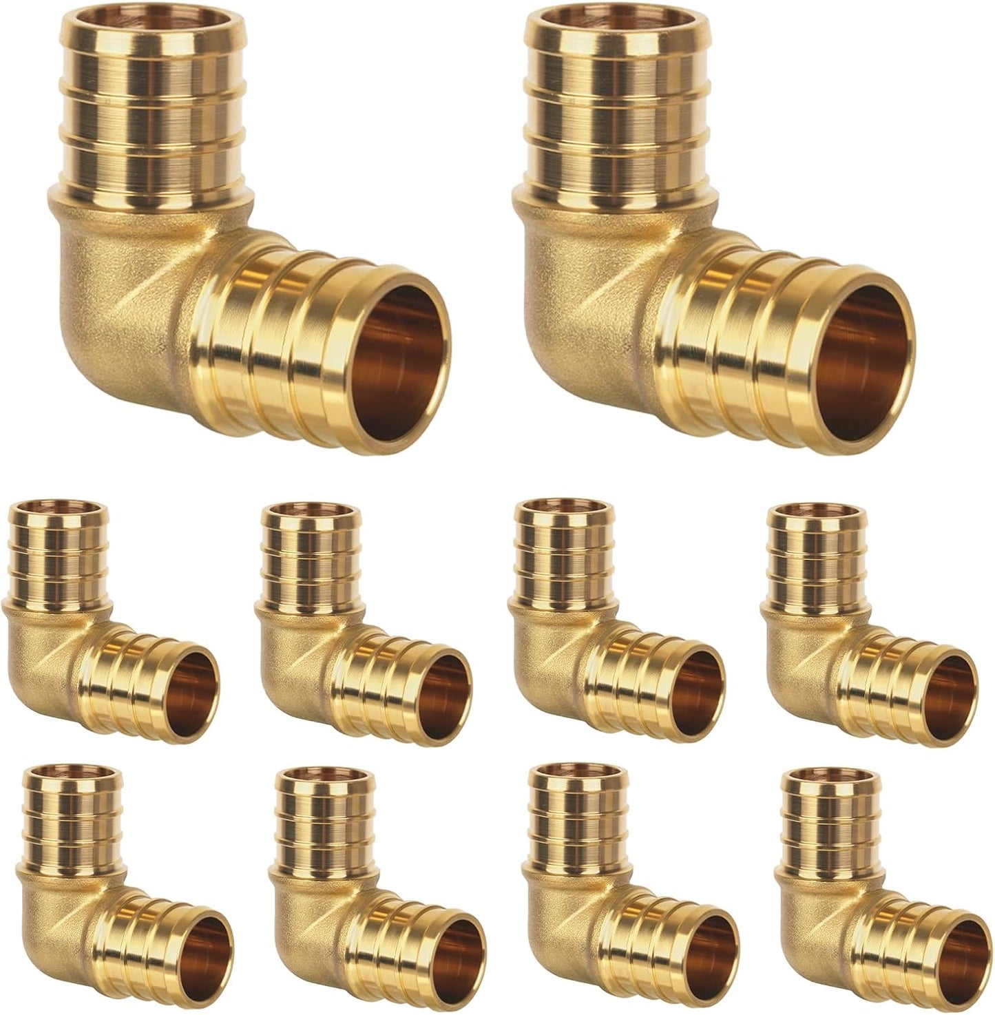 Accesorios Pex codo 90 grados 1pulg latón NSF pack 10