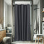 Cortina ducha cabina 36x72pulg tela sólida gris oscuro
