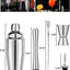Set 6 Pzas Coctelera Acero Inox 24oz con Jigger y Colador