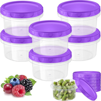 6 Pzas Recipientes Congelador 8oz Tapas Reutilizables