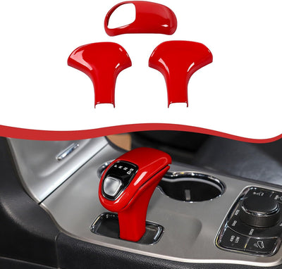 Cubiertas perilla palanca cambios Jeep 14-15 Rojo