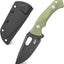 Cuchillo campo acero D2 mango G10 funda Kydex verde