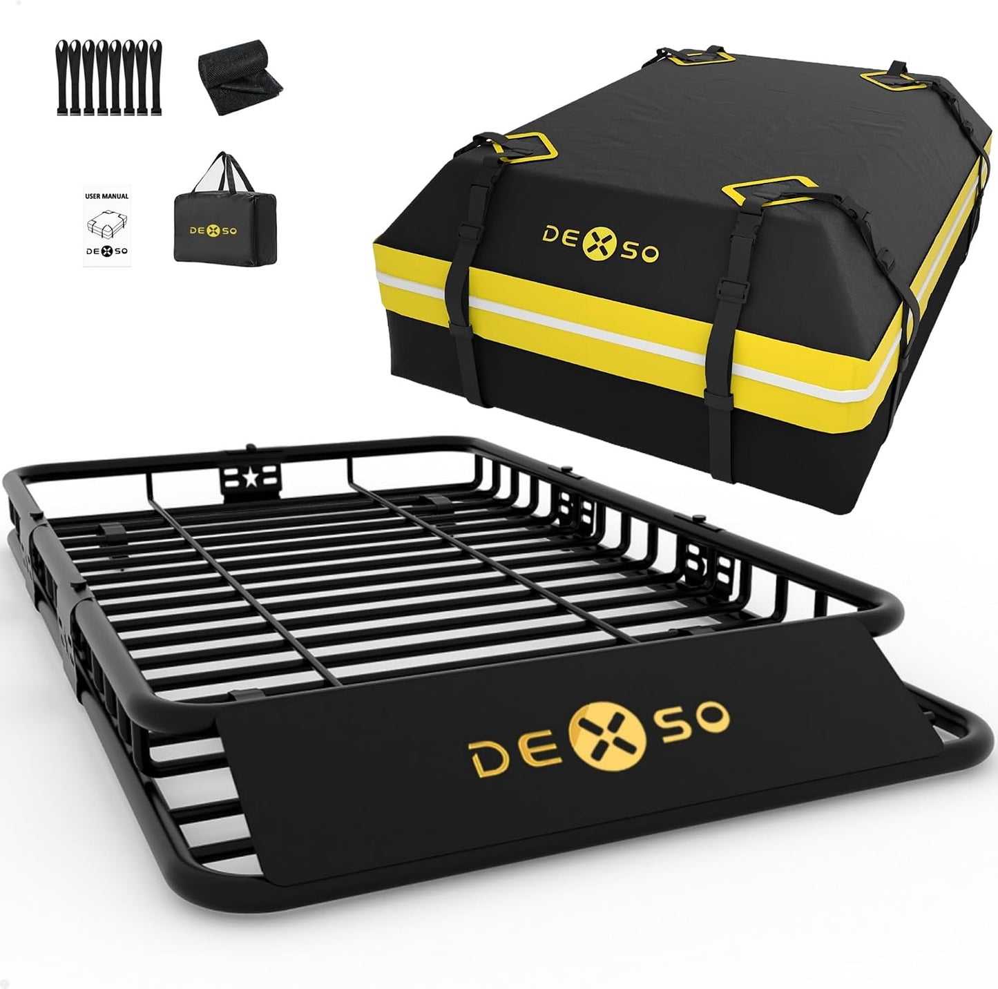 Canastilla techo universal SUV 64x39 con bolsa 21pies³