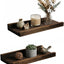 2 Pzas Estante Flotante Madera Pawlownia 12x5.5"