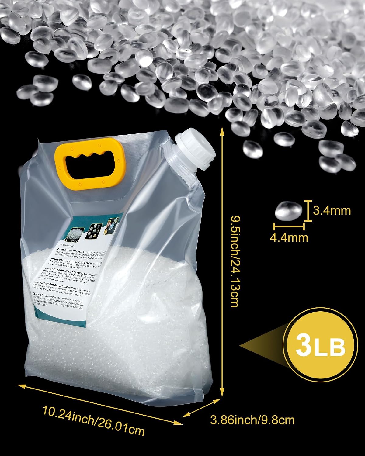 Perlas aroma sin fragancia para Freshies coche 3lb