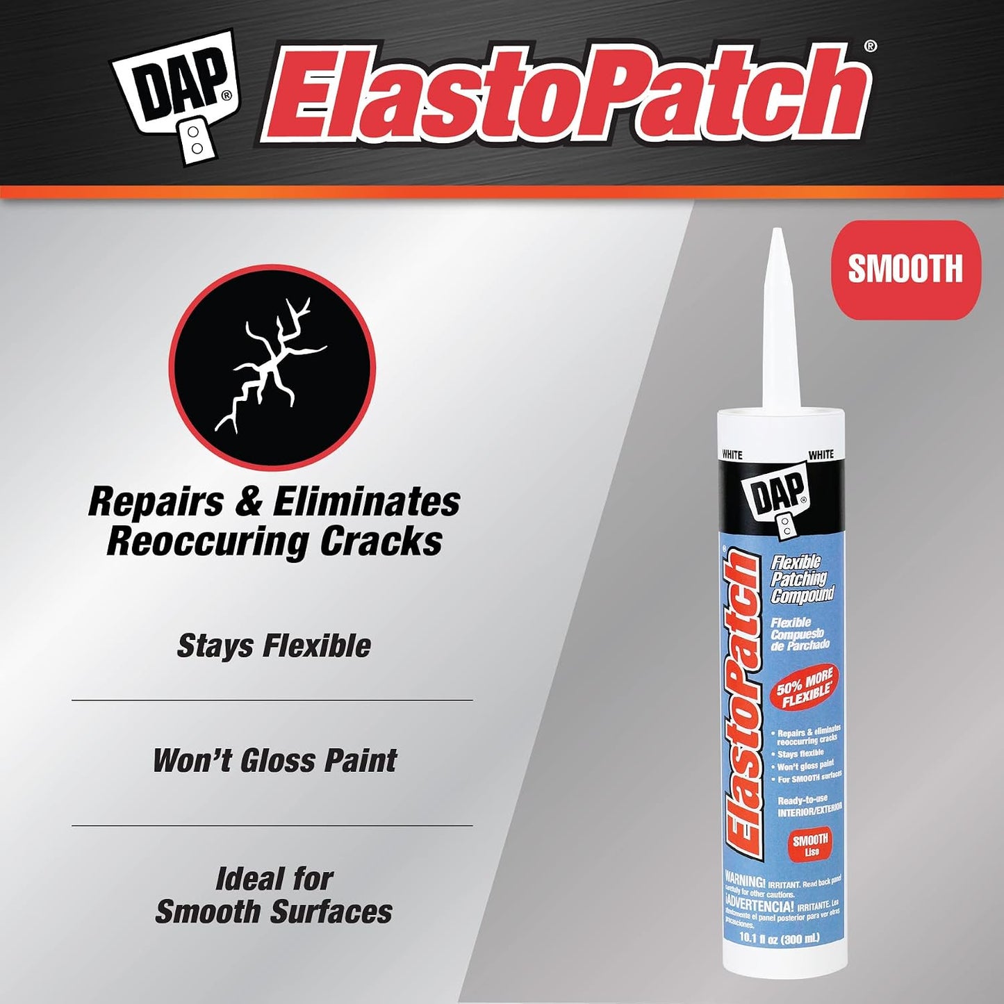 Compuesto elastomérico para parche 10.1oz blanco pack 2