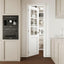 Losa puerta vidrio transparente estilo francés 24x80"