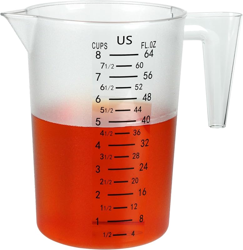 Tazas medidoras 8 tazas 2qt claras grado alimenticio