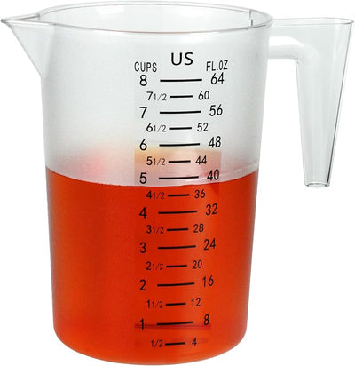 Tazas medidoras 8 tazas 2qt claras grado alimenticio