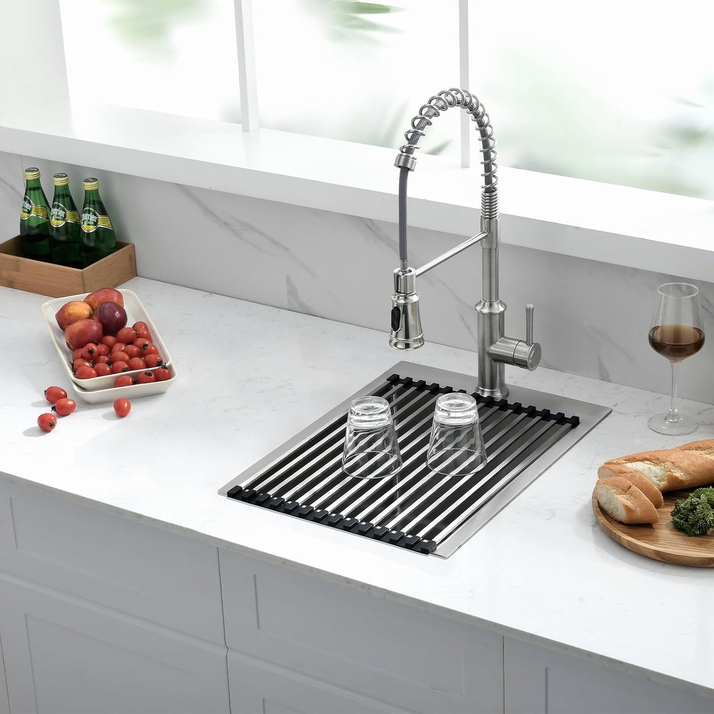 Fregadero cocina 15x20pulg acero inox T-304 autocaravana