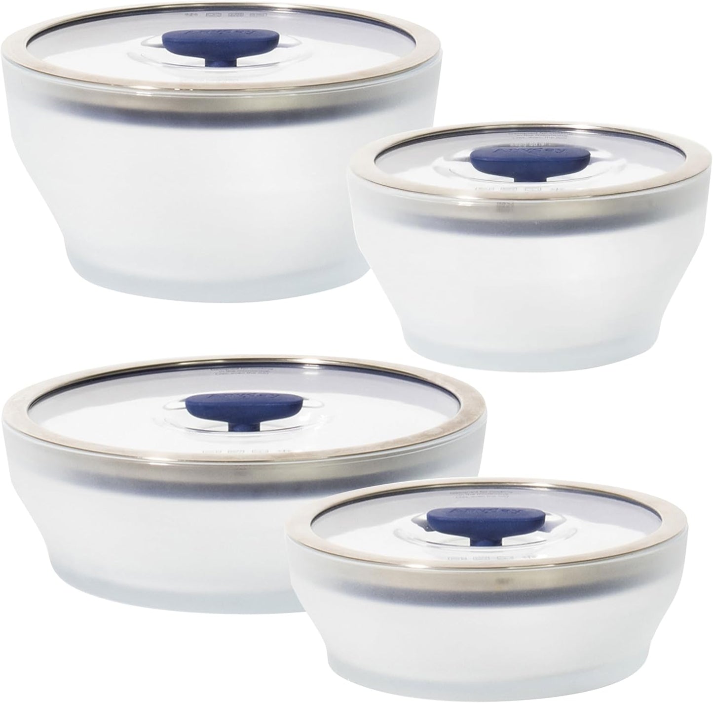 Set 8 Pzas Utensilios Microondas Vidrio Tapas Herméticas