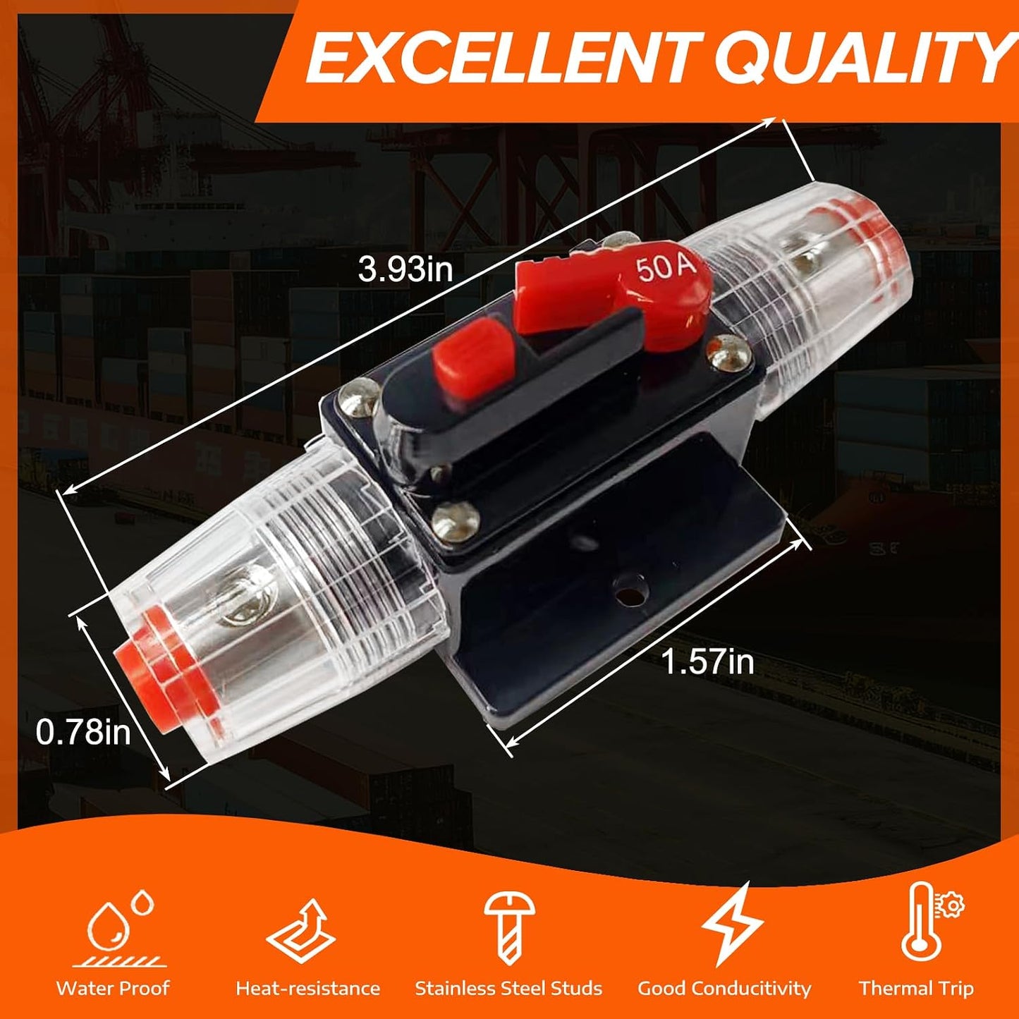 Interruptor circuito 60A fusible reiniciable para sonido auto barco