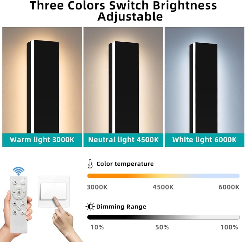 2 Apliques Pared Exterior LED 47" IP65