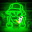 Letrero neón alienígena verde USB regulable