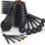 Set 21 Tazas y Cucharas Acero Inox Apilables para Cocina