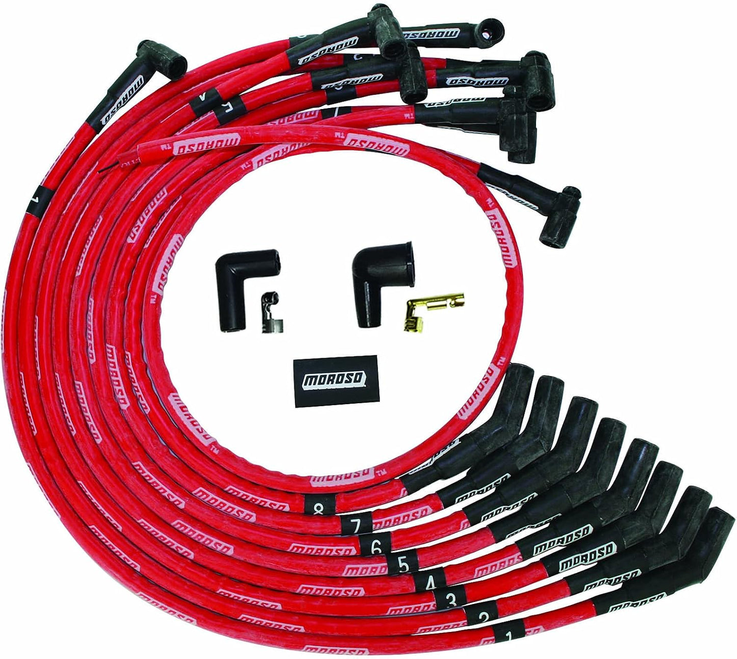 Cables bujía ultra series big block chevy manga roja