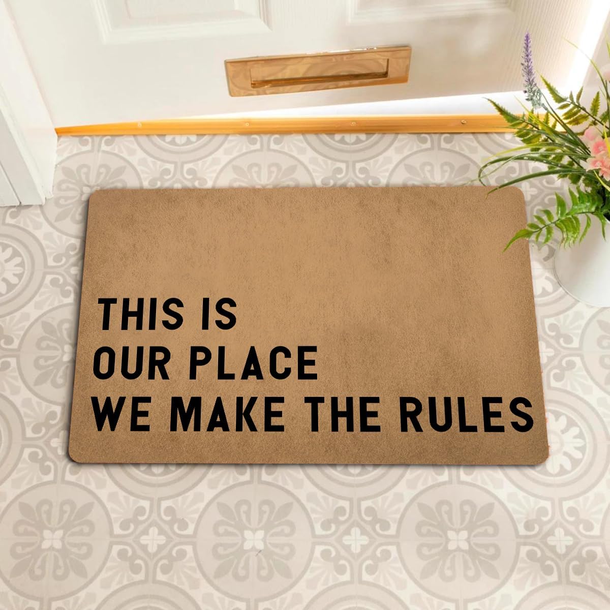 Tapete bienvenida monograma This Is Our Place 23.7x15.6"