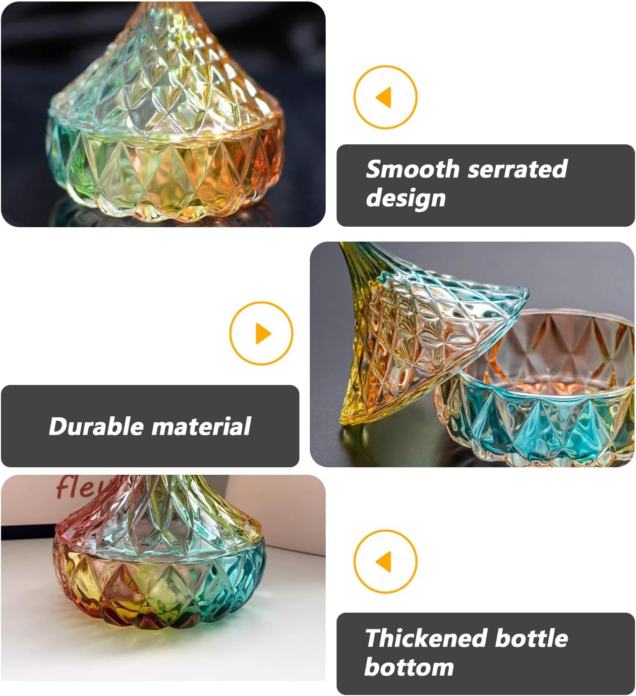 Tarro cristal para caramelos y condimentos con tapa