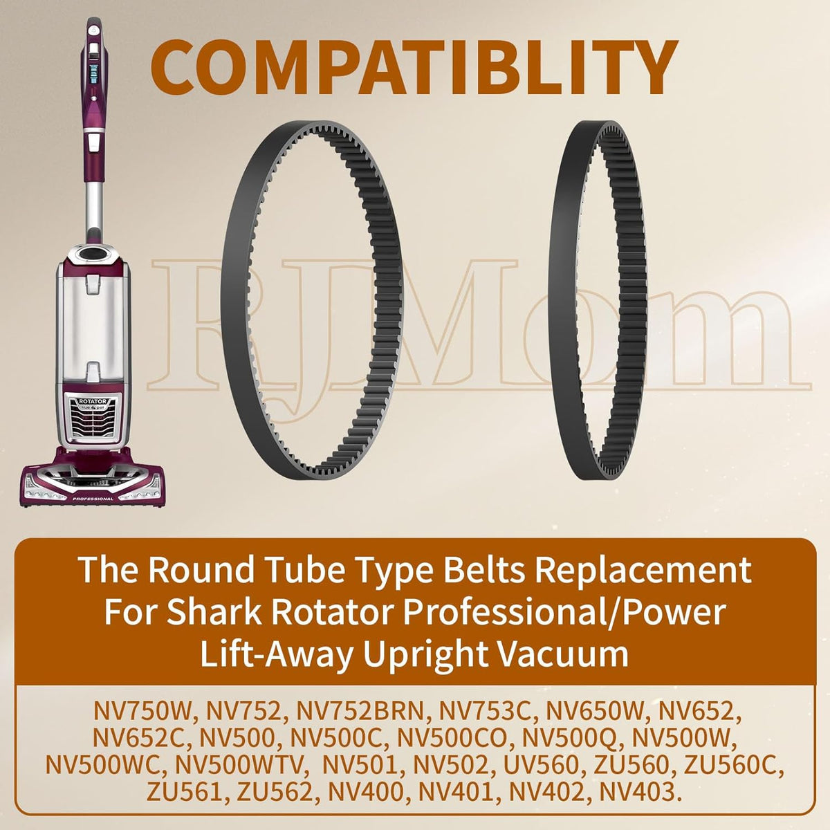 Correas vacío repuesto para Shark Rotator NV500 NV501