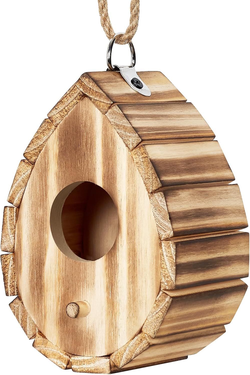 Casa colibrí madera natural para pájaros 5.9"