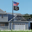 Kit poste bandera aluminio 25ft resistente viento 100mph