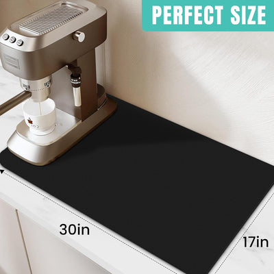Tapete café absorbente para secar platos 17x30 negra