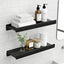 Estantes flotantes metal 12pulg para pared color negro 12x4.5x2