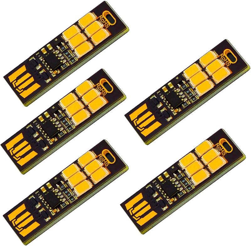 Llavero lámpara USB 6 LED 1W atenuación táctil blanco cálido