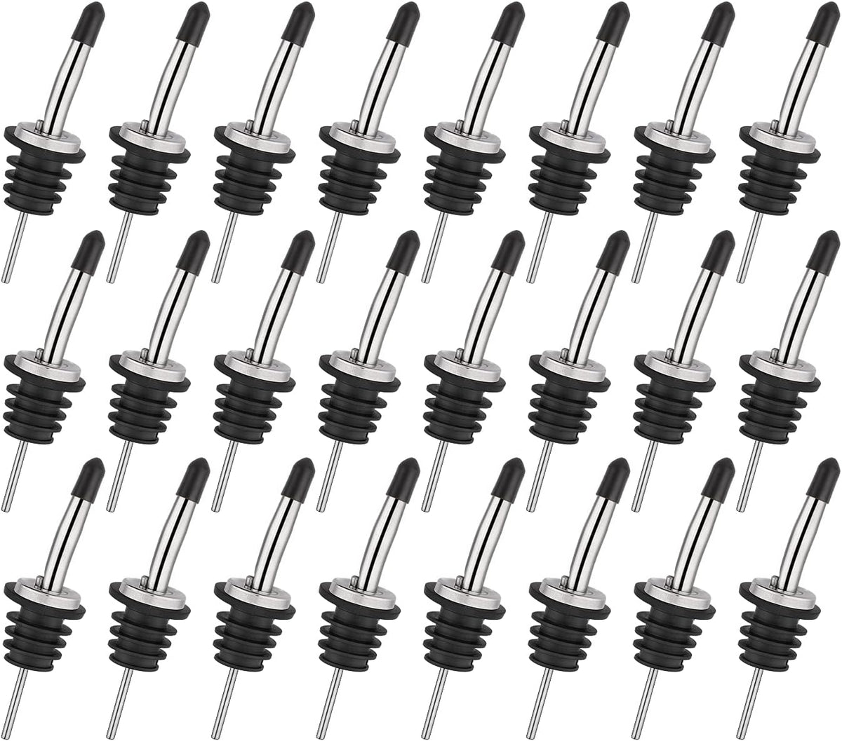 Vertedor acero inox boquilla cónica con tapa goma negro