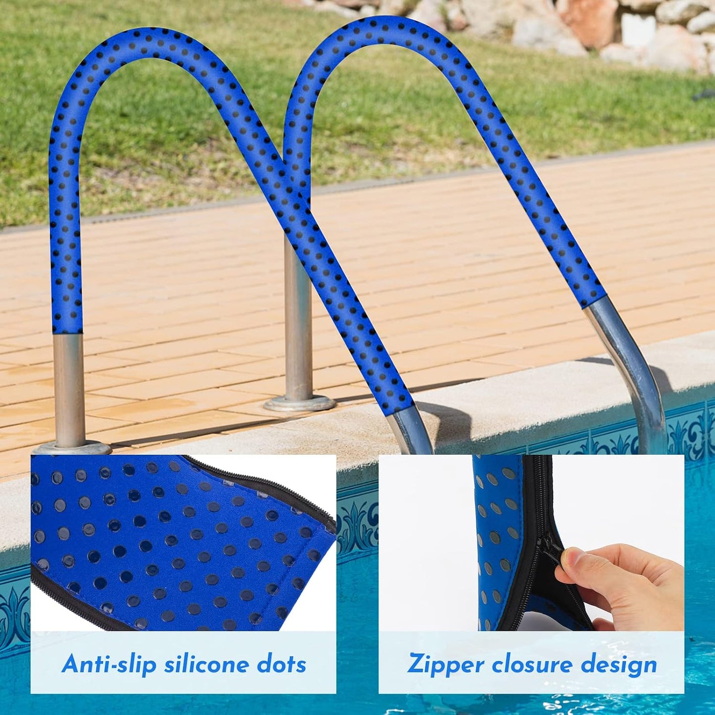 Cubierta seguridad neopreno pasamanos piscina 4ft