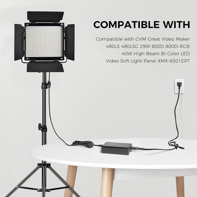 Adaptador 15V para luz video GVM Great Videq Maker XMX-6501EPT