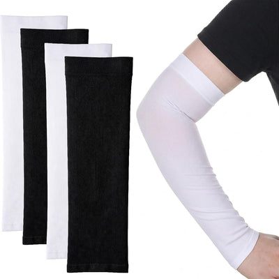 Mangas UV para deporte negro y blanco