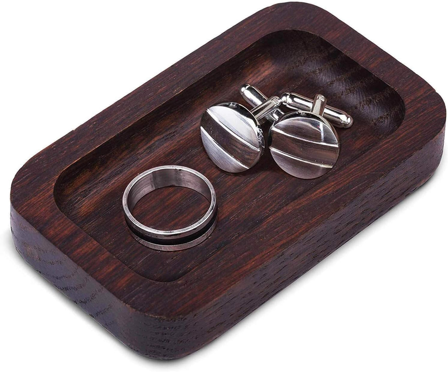 Soporte anillos madera regalo compromiso boda hombre