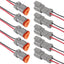 Juego 5 pines conector DT 3 vías impermeable coche camión barco