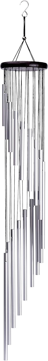 Campanillas viento jardín 36" aluminio plateado patio