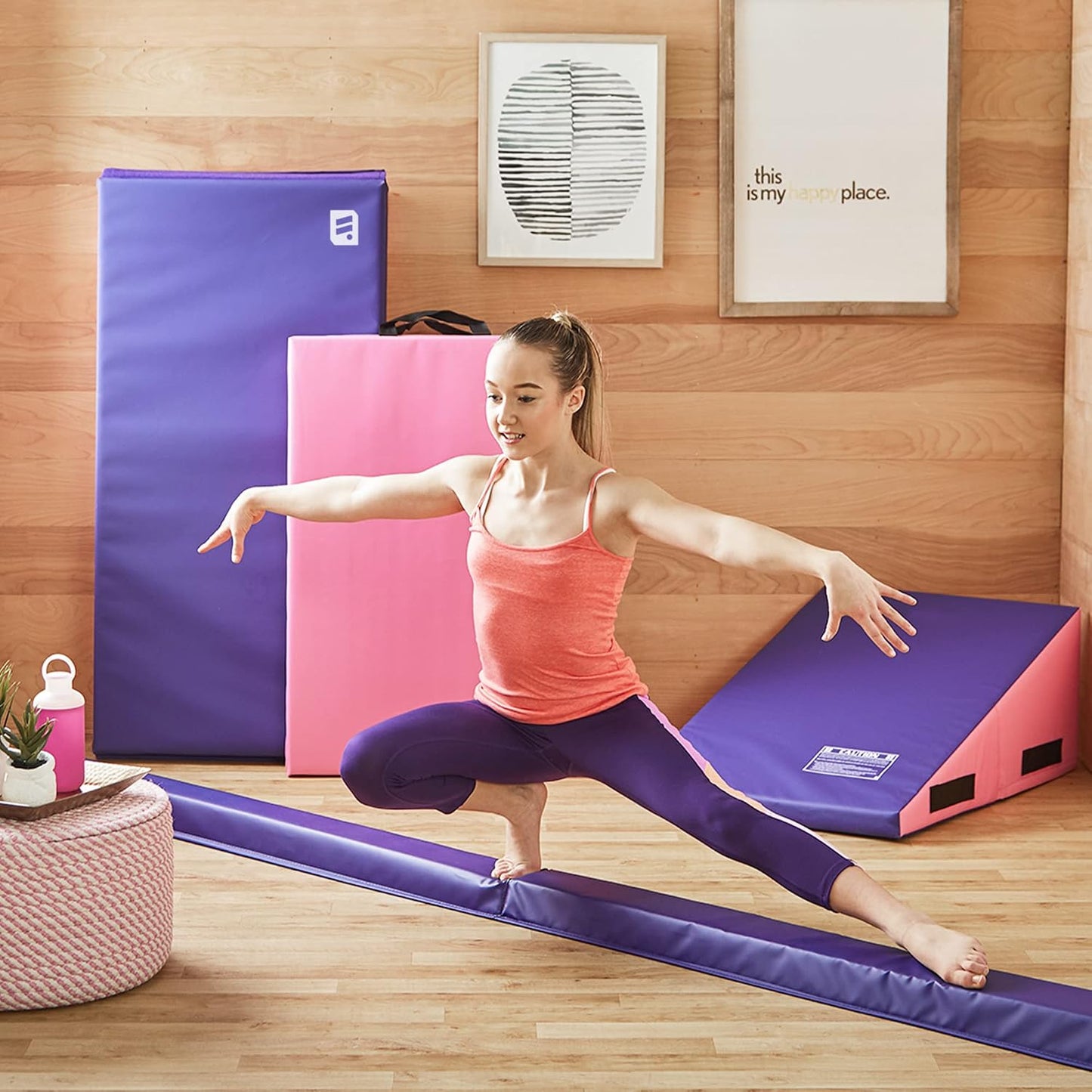 Viga equilibrio plegable 9ft espuma portátil para niños