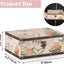 Caja decorativa de madera piel sintética para joyas y recuerdos