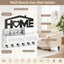 Soporte llaves pared madera 6 ganchos blanco