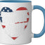 Taza Cerámica para Oficial Correccional Azul/Blanco