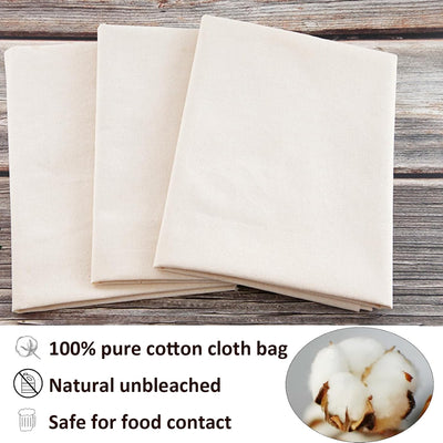 Bolsa coladora algodón reutilizable 26x22pulg para café vino fruta