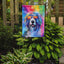 Bandera jardín perro pastor inglés hippie dawg multicolor
