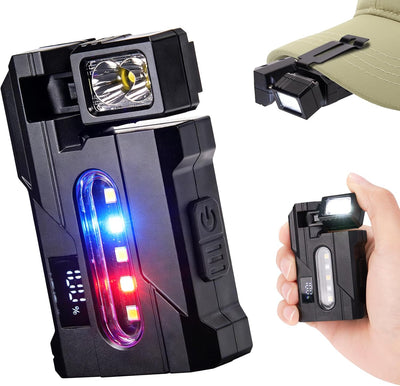 Linterna EDC recargable 400 lúmenes luz dual magnética 1200mAh