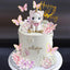 Decoración pastel unicornio flor mariposa cumpleaños niña