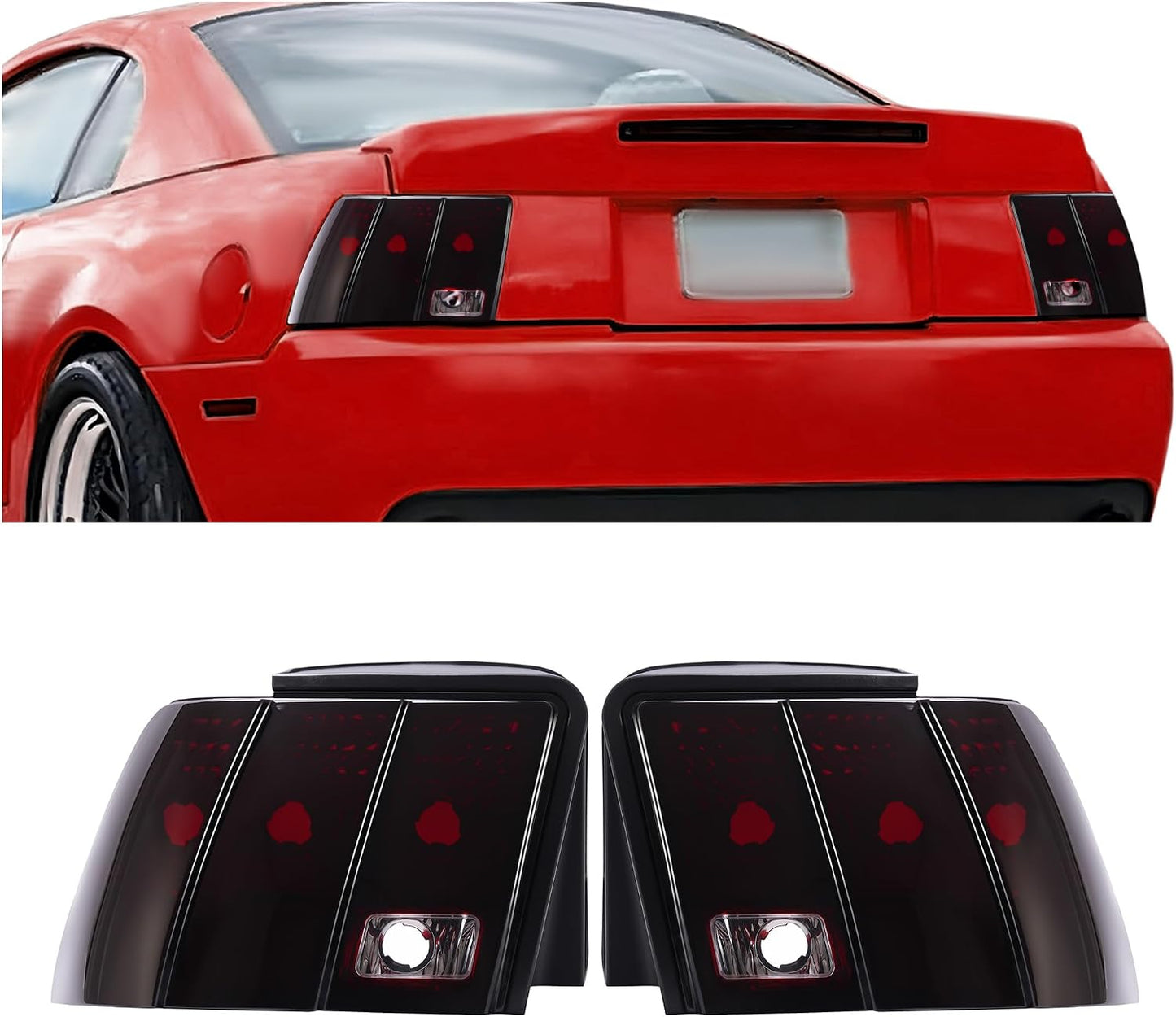 Luces traseras Ford Mustang 99-04 lente rojo