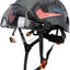 Casco construcción OSHA con visor doble y gafas sol